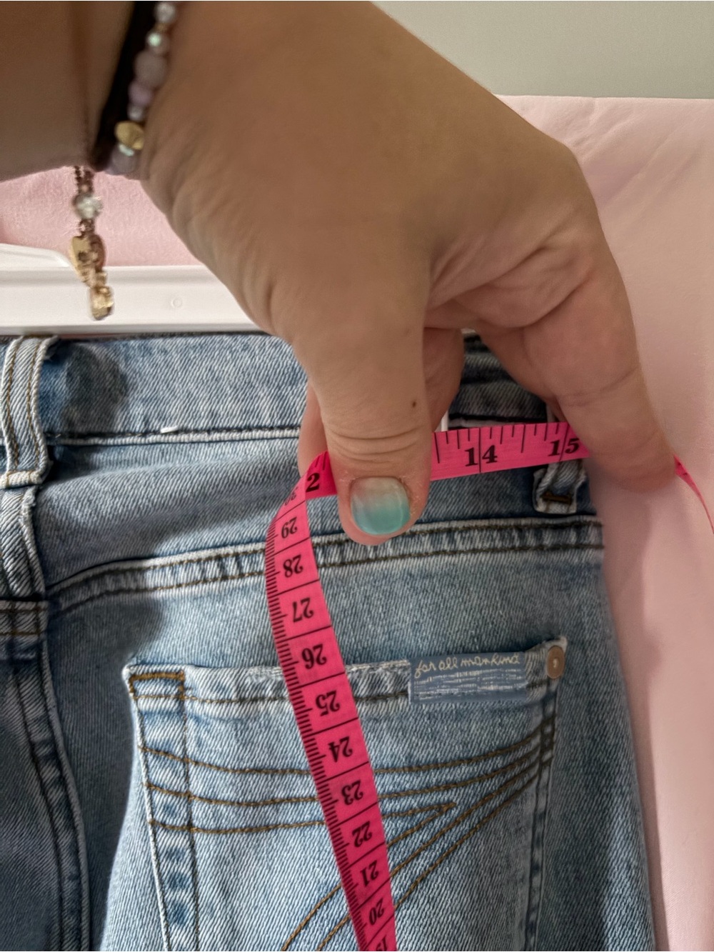 7 For All Mankind Dojo wide-leg flare jeans in a light wash denim size 27 - Picture 5 of 9